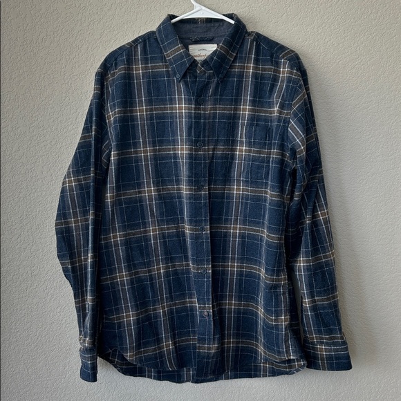 Weatherproof Vintage Blue and Brown Plaid Shirt size large - Picture 1 of 6